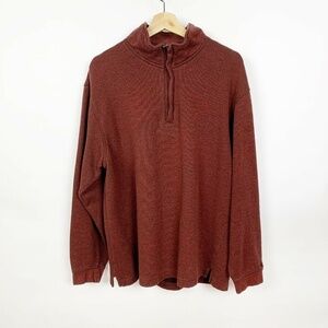 IZOD Mens Maroon Red Burnt Orange Pullover Sweater